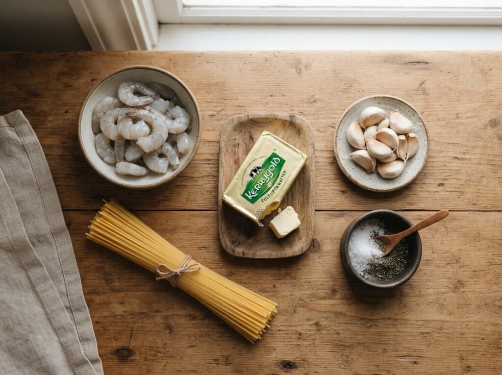 5 ingredient garlic butter shrimp pasta recipe no heavy cream